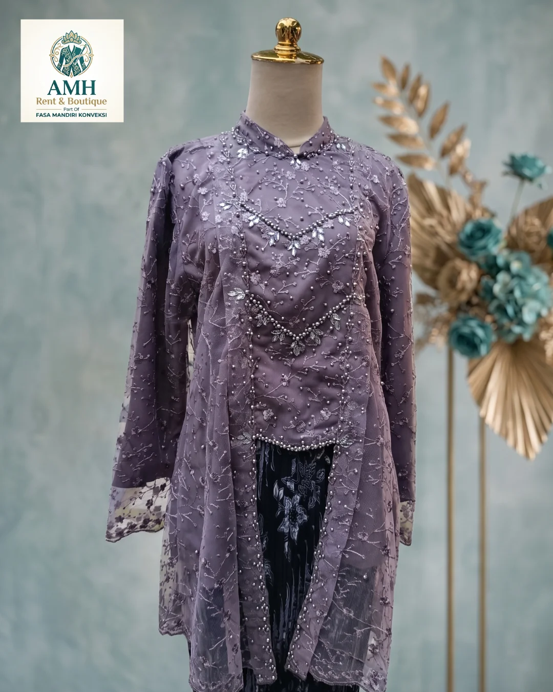 Sewa Kebaya Anggun Ungu Premium Surabaya