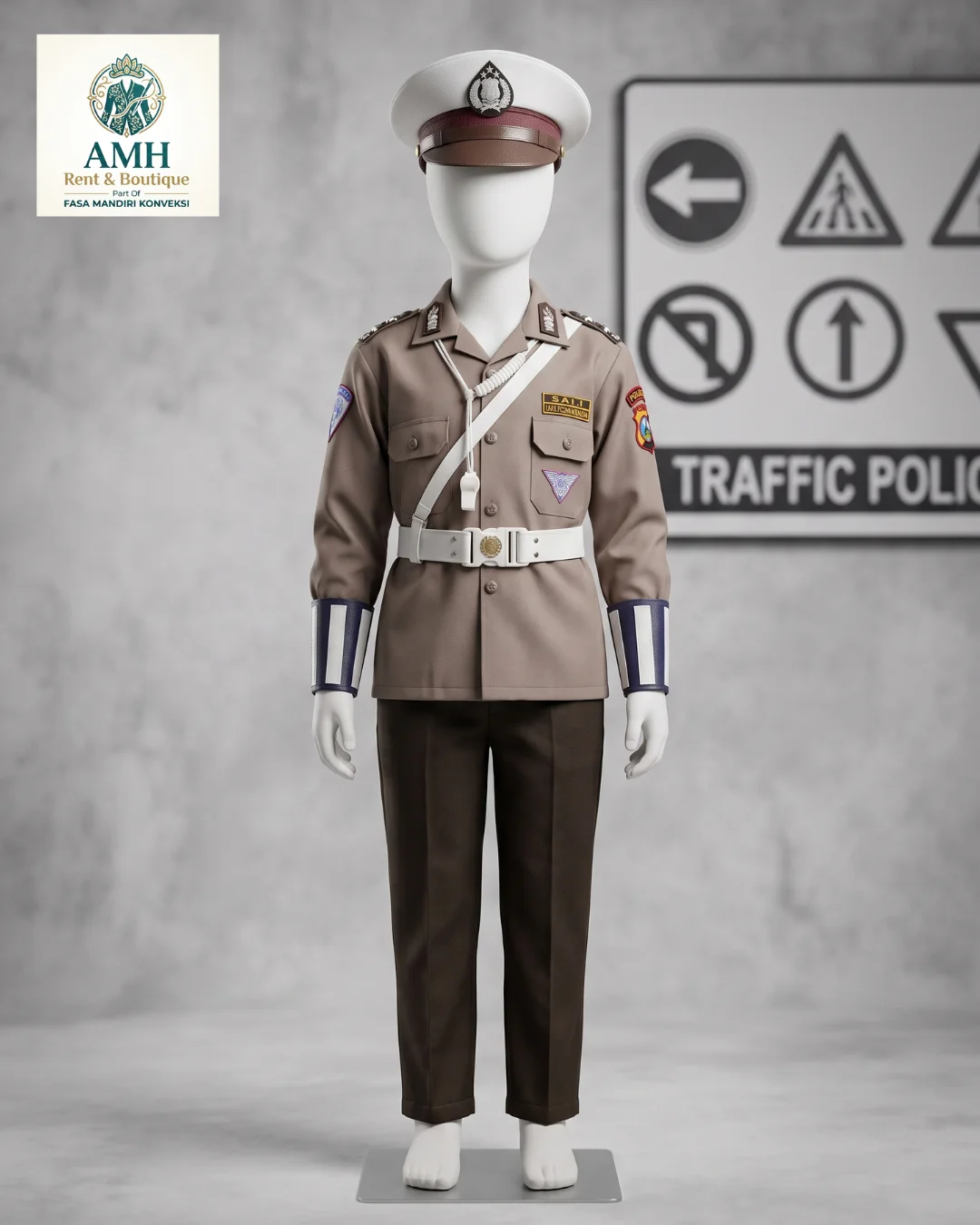 Sewa Baju Polisi Anak Surabaya AMH Rent