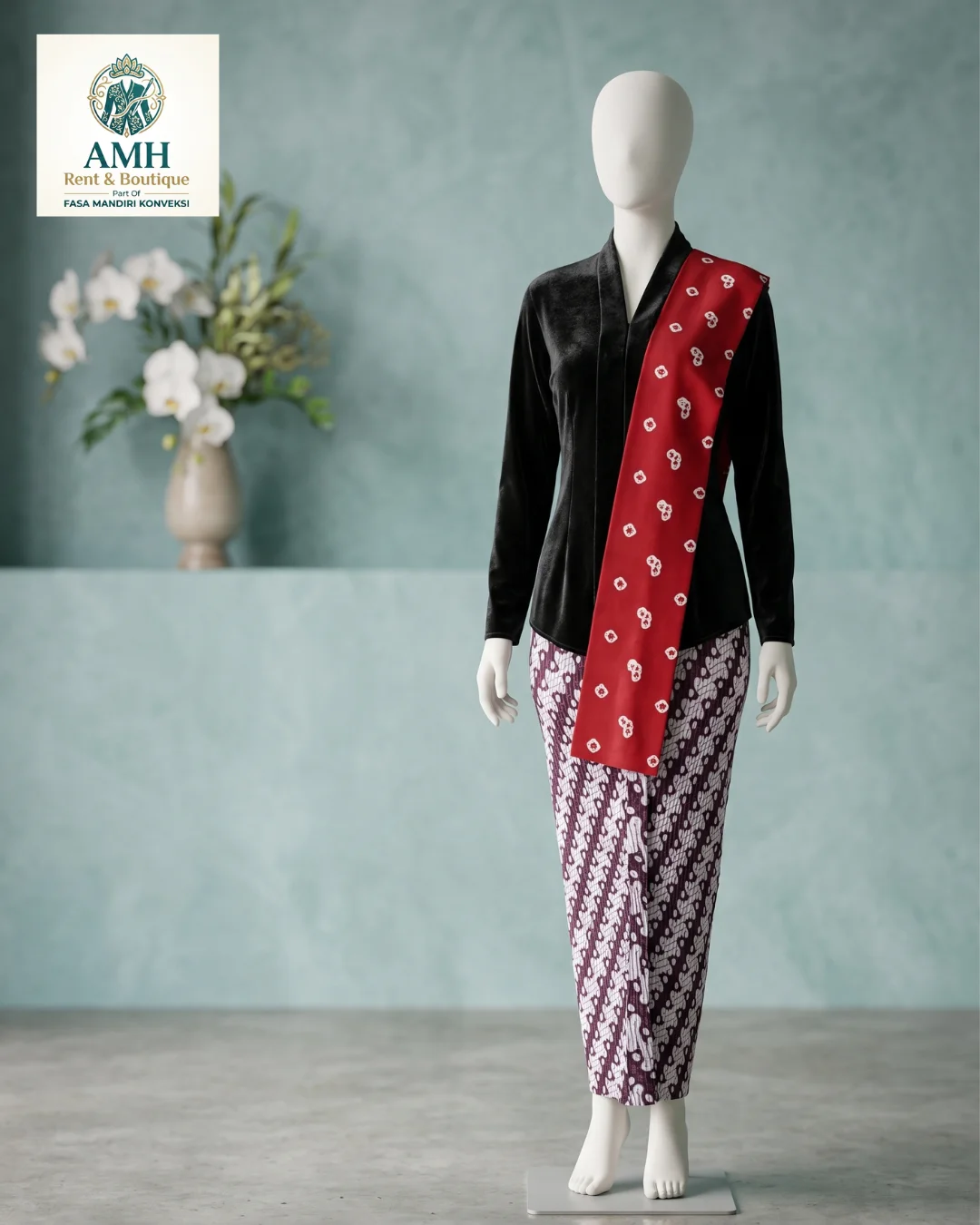 Sewa Kebaya Hitam Exquisite AMH Rent